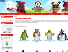 Tablet Screenshot of animalcostumesshop.co.uk